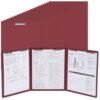 Dinifee 20 Pack Red Tri-fold Classification Folders 12.2" x 9.4" Heavy Duty Letter Size File Folders with 3 Fasteners 17pt Pressboard Expanding Project Organizer for Office Medical Law Client Files