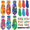 Dinifee 30 Sets Father's Day Craft Kit Dad DIY Tie Crafts Make Your Own Father's Necktie Craft Gifts Bulk for Art Activities Home Fathers Day Party Favor Supplies