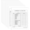 Dinifee 800 Pcs Currency and Coin Record Forms 5.5 x 4.25 Inch Deposit Slips Paper Currency & Coin Counting Record Sheets Bank Forms for Fundraiser Church or Christian College Universities