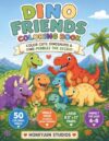 Dino Friends Coloring Book: Color Cute Dinosaurs & Find Pebbles the Gecko! 50 Cute Pages • Single-Sided • Large 8.5" × 11" Pages • Perfect for Ages 4–8 (HoneyJun Hidden Friends Coloring Books)
