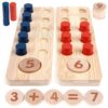 DINORUN Counting Peg Board - Montessori Toys for 3 4 Year Old Boy Girl Gift