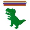 Dinosaur-Shaped Silicone Sensory Activity Board, Push and Peel Fidget Toy for Kids Adults, Fine Motor Skills Calming Stress Relief Mat, Travel Toys for Airplane Car