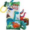 Dinosaur Baby Books 0-6 Months, Crinkle Cloth Books for Babies, Infant Tummy Time Toy, Touch and Feel Sensory Toys 6-12 Months, Soft Stroller Travel Toy, Baby Shower Birthday Gifts for Boys Girls