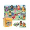 Dinosaur Kids Jigsaw Puzzle Ages 3-6, 40 Pieces + 10 Pop-Ups, Preschool Educational Fine Motor Skills. Crazy Little Books Prehistoric Floor Puzzle for Boys Girls