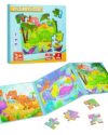Dinosaur Magnetic Puzzles for Toddlers 3-5, 3 in 1 Travel Puzzles Book Games for Kids Ages 2-4, Travel Games and Toys for 3 4 5 6 Year olds Boys and Girls (Dinosaur 1)