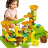 Dinosaur Marble Runs for Kids 4-8 Building Blocks Compatible with LEGO DUPLOS for Age 2-5/138Pcs Classic Big Blocks Marble Run for kids Ages 3-5 STEM Toy/Montessori Toys Gift for Kids Age 3,4,5,6,7,8+