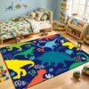 Dinosaur Rug - Dinosaur Rugs for Boys Bedroom Cartoon Dino Carpet for Boys Kids Room Decor Colorful Animal Carpet for Living Room Floor Mats, 3x4 Feet