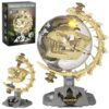 Dinosaur Skull Fossils Globe Building Set, 360° Rotatable Globe Model