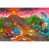 Dinosaur Volcano Jumbo Floor Puzzle for Kids - 48 Large Pieces, 3ft x 2ft - Toddler Puzzles, Preschool Learning Toys, Big Piece Floor Puzzles for Kids - Tot Dojo