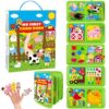 DINSUMRUG Farm Busy Book for Toddlers 1-3, Busy Board Montessori Toys for 1 Year Old Boys Girls Gifts, Educational Quiet Activity Book with Life Skills, Sensory Toys for Toddlers Baby