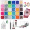 Dinursed Bedazzling Kit 3mm Resin Jelly Rhinestone kit for Bedazzling