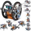Dioju 13-in-1 Solar Robot Toys for Ages 8 9 10 11 12 Year Old Boys Girls, STEM Science Kits for Kids Age 8-12, Building Experiments Robotics Kit STEM Projects for Kid Christmas Birthday Gifts (Gray)