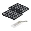 Director de Alabanza (Cross) Rounded Corners Name Tag/Badge, 1 x 3 Spanish Church Staff Badge with Magnet Backing, Black (10 Pack)