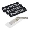 Director de Alabanza (Cross) Rounded Corners Name Tag/Badge, 1 x 3 Spanish Church Staff Badge with Magnet Backing, Black (3 Pack)