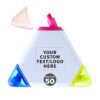 DISCOUNT PROMOS Custom Highlighters Set of 50, Personalized Bulk Pack - Durable Chisel Tip, Textbook Highlighters, Handy and Easy to Store - Triangle