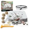Discovery™ Big Treasure Dig STEM Kit – 23-Piece Excavation Set for Kids| Dig for 15 Gemstones, 4 Crystal Geodes & Pyrite Nuggets| Real Tools| Educational Geology Toy| Science Activity Gift| Ages 8+