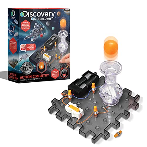 Discovery #MINDBLOWN Action Circuitry Electronic Experiment Mini STEM Set, Build-it-Yourself Engineering Toy Kit, Explore The Science of Motion, Floating Ball Experiment, Great Gift for Kids Ages 8 +