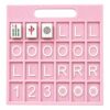 Disflmm Solo Mahjong Board Practice Charleston Trainer, Pink Tabletop Passing Guide & Visual Cheat Sheet Accessory for American Mah Jongg Beginners Learning Rules