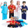 DISHIO Dress Up Clothes for Kids Pretend Role Play Costumes Trunk