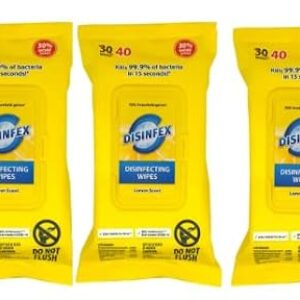 Disinfectant Lemon Scent Wipes (40 ct) 3-Pack