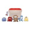Disney Cars- 5 Piece Jumbo Squirter Bucket - Bath Toys for Baby and Toddlers - Includes Organizer Bucket - Store Bath Time Water Toys