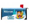 Disney Mickey and Pluto Fully Magnetic Winter Mailbox Cover, Snow Much Fun Sledding Mailbox Wrap with Address Numbers, UV-Protected, Fits Standard Mailboxes