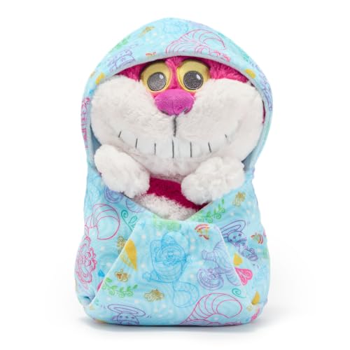 Disney Store Official Cheshire Cat Plush with Blanket Pouch - Disney Babies Plushy in Baby Swaddle - Toy for Those who Love Plush Figure Toys, Cute Plushies, & Baby Stuffed Animals - 10 Inches