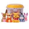 Disney Winnie The Pooh - 5 Piece Jumbo Squirter Bucket - Bath Toys for Baby and Toddlers - Includes Organizer Bucket - Store Bath Time Water Toys