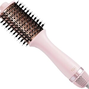 DISSTAR 110,000RPM Hair Blow Dryer Brush, 3X Faster Drying 5-in-1 Ionic Blowout Hair Dryer Brush Anti-Frizz Straight, More Volume & Fullness for Smooth, Curl & Blowout Styles, Portable Travel, Pink