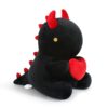 Ditucu Original Loving Dinosaur Stuffed Animal with Holding Red Heart Plush Cute Dino Plushies Toys for Romantic Sweet Valentine's Day Gifts for Kids Girlfriend Black 12 inch