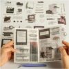 Diuhofart A6 Vintage Film Washi Sticker Book for Journaling, 40 Sheets