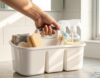 Divided Ultra Caddy Handy Plastic Utility Storage, White