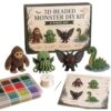 DIY 3D Animal Bead Embroidery Kits Complete Accessories Beadwork Crafts Kit Cute Bead Craft Set for Crafting Enthusiasts Girls Women Teens Adults (Style E)