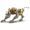 DIY 3D Metal Puzzle for Adults,Full Metal Steampunk Mechanical Animal Model Kit,with Movable Joints,Laser Cut Stainless Steel Assembly Craft,Challenging Collectible Desk Decor Gift for Adult(Cheetah)