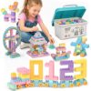 DIYBee Building Blocks for Toddlers and Kids, 200 Pcs Toy Building Sets, STEM Educational Building Blocks Set for Kids with Storage Box, Ideal STEM Gift for Boys & Girls