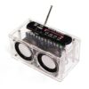 DIY Bluetooth-Compatible Speaker Kit,Recording Function FM Radio Soldering Practice Kit with LED Spectrum,TF/AUX/Bluetooth/USB Support,Remote Control Soldering Project for Indoor/Outdoor Use