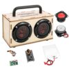 DIY Bluetooth Speaker Kit with Black Metal Handle - STEM Projects for Kids & Adults Age 8-12, Build Portable Speaker with LED Light, Science Experiment Electronics Set, Birthday Gifts for Boys & Girls