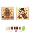 DIY Christmas Pearl Diamond Painting Art Kit with Frame, Christmas Pearl Beads Craft Kit for Adults & Beginners, 3D Gemstone Dot Painting Hanging Decor for Home Wall Art (2Mix-E)