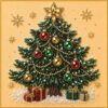 DIY Christmas Pearl Diamond Painting Art Kit with Frame, Cute 3D Christmas Pearl Beads Art Craft for Adults Beginner, Holiday Christmas Wall Decor, Healing Stress-Relieving (#O)