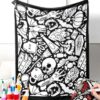 DIY Coloring Blanket, Coloring Blankets for Adults 60 in X 50 in, Halloween Blanket with Markers
