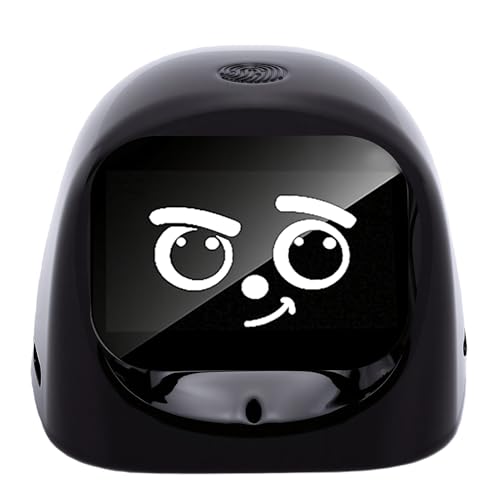 Diydeg Al Desk Robot Companion, Emotional Interactive Robot Pet with 70 Animated Expressions, Touch Control & Wireless Speaker, Smart Chat Robots for Car Dashboards and Office Desk (Black)