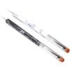DIYEAH 2pcs Double Head Nail Brush Set for Nail Art and Professional Use, Stainless Steel and Acrylic Material, Comfortable Dual-ended Design Painting Pens for Precise Manicure