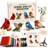 DIY Fabric Animal Craft Kit, Bird Sewing Kit for Beginners, 3 Projects
