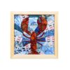 DIY Fabric Art Kit | No-Sew Fabric Mosaic Wall Art Craft with Frame & Tools, Poke Fabric Craft Kit Crab Bird Mushroom, Easy Art & Craft Kit with Pre-Designed Template, Creative Activity Game, 8 × 8 in