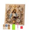 DIY Jesus Pearl Art Kit, Jesus Pearl Art Kit with 3D Pearl Bead Art, Christian Religious Craft Kit, DIY Bead Painting for Adults, Christian Wall Decor, Faith Home Decor, Religious Gift (A01)