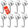DIYMAG Magnetic Hooks,40LBS Heavy Duty 8 Pack 2026 Cruise Ship Essentials