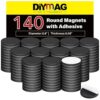 DIYMAG Magnets with Adhesive Backing, 140P Flexible Fridge Magnetic Dots