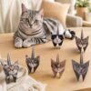 DIY Paper Craft Kit, 3D Cats Origami Paper 56 Sheets, Art Craft Activity Origami Kit Desk Decoration, Gift for Kids Adults Pet Lovers