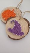 DIY Pre-Nailed String Art Craft Kit Halloween Pumpkin and Witch Hat Ornaments