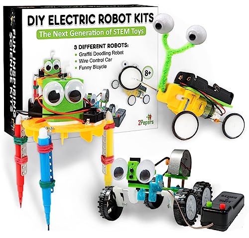 DIY Robotic Science Kits for Kids Age 8-12 6-8, STEM Projects for Kids Ages 8-12, Building Robot Kit Experiments, Educational Toys for Ages 8-13, Gifts for Boys & Girls Age 6 7 8 9 10 11 12 Years Old